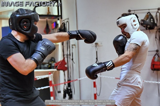 2019-05-30 Milano - pound4pound boxe gym 1055 Marco Meneghin vs Alex Avella